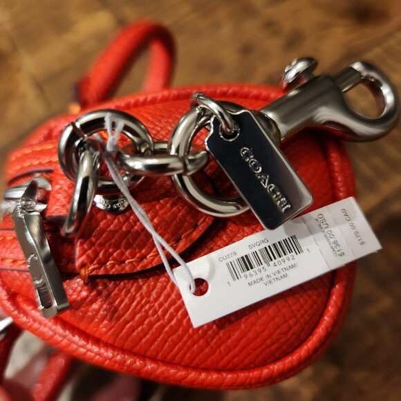 ✨️NWT Mini Coach Rowan Satchel Bag Charm Red✨️ - Picture 3 of 8